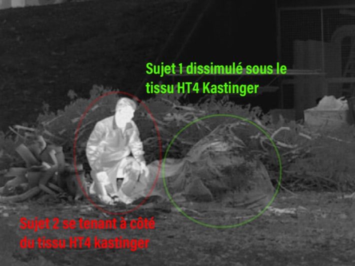 Photo thermique de deux personnels dont un est camouflé par la technologie ht4 kastinger