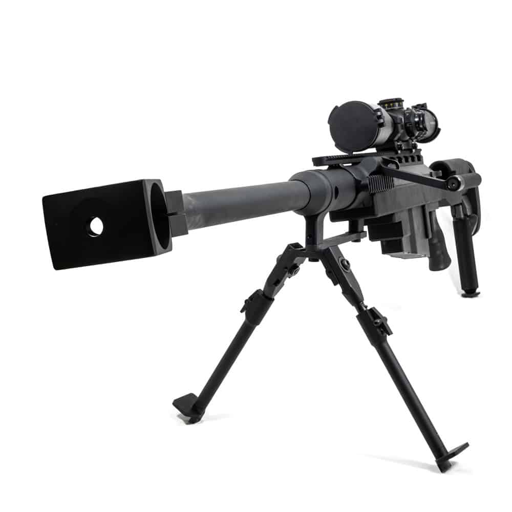 Photo du PGM Hécate II, avec le canon en premier plan.