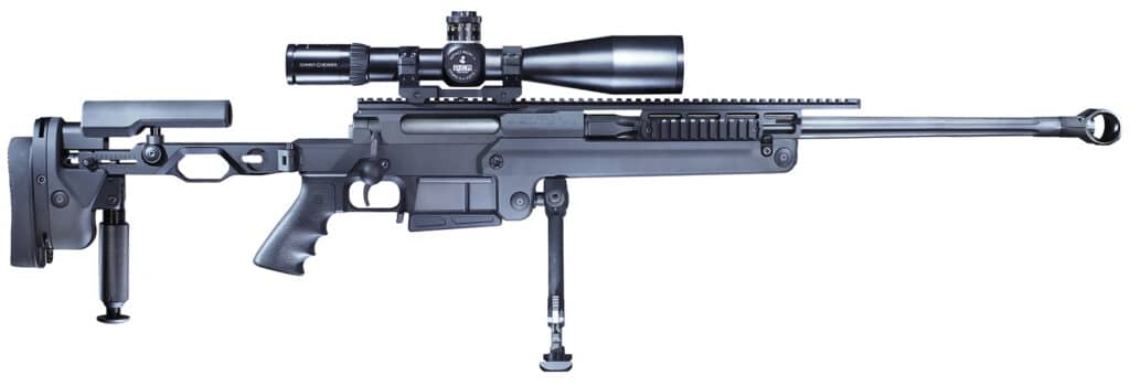 Photo sur fond blanc du fusil de précision PGM Mini Hécate II