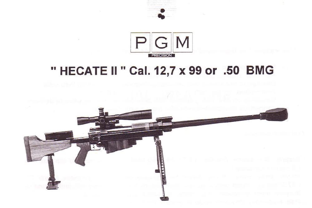 Affiche publicitaire d'époque pour le PGM Hécate II